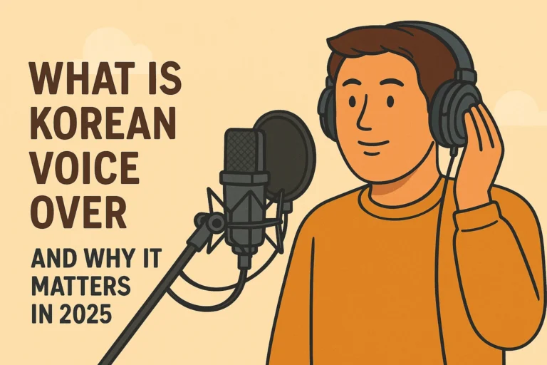 Read more about the article What is Korean Voice Over and Why It Matters in 2025